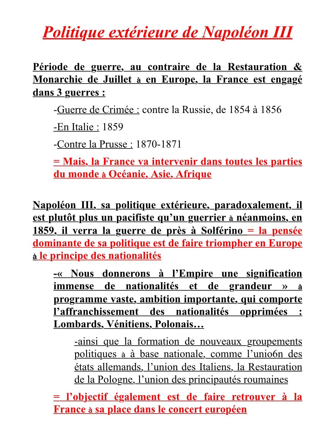 Politique extérieure de Napoléon III