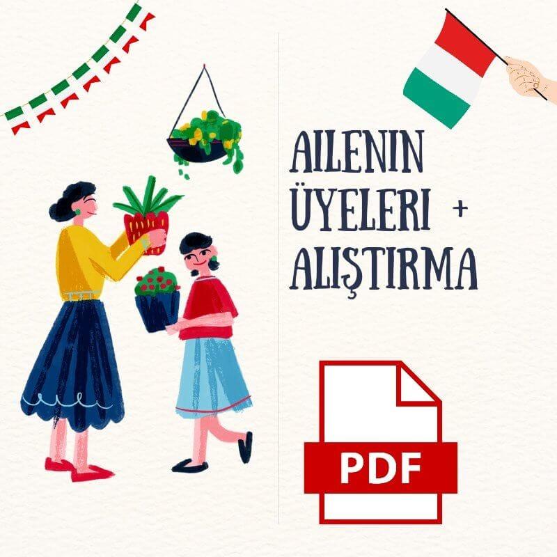 İtalyanca Aile Üyeleri + Alıştırmalar (PDF)