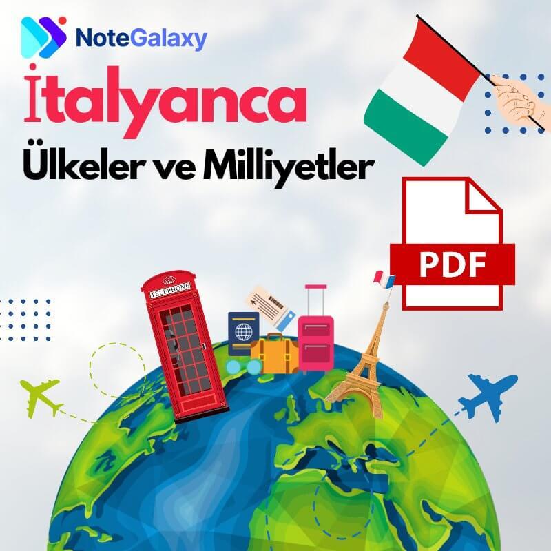 İtalyanca Ülkeler ve Milliyetler (Resimli) + Alıştırmalar (PDF)